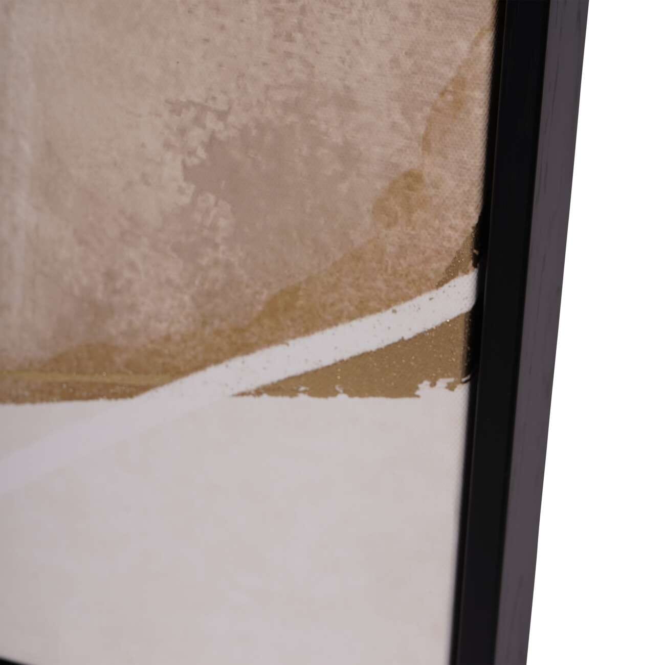 Zola Large Framed Neutral & Black Canvas Wall Art Accessories