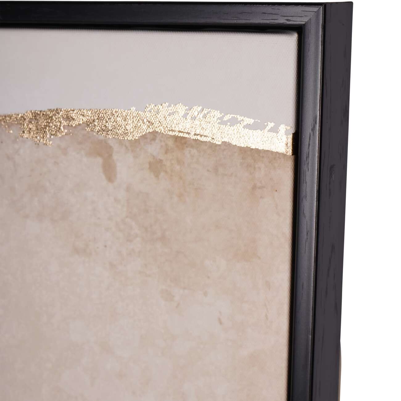Zola Large Framed Neutral & Black Canvas Wall Art Accessories