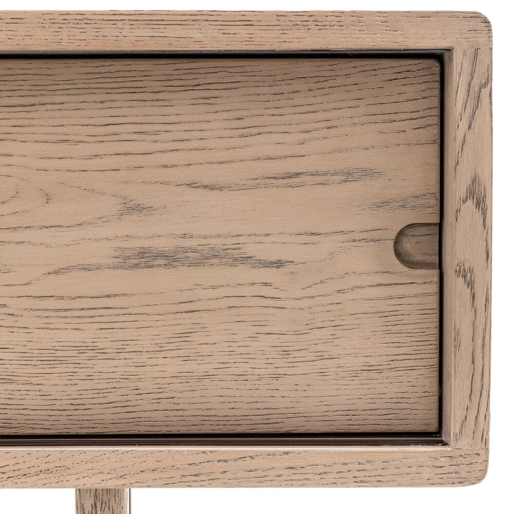 Zyra Smoked Oak Wooden 2 Door Media Unit Furniture