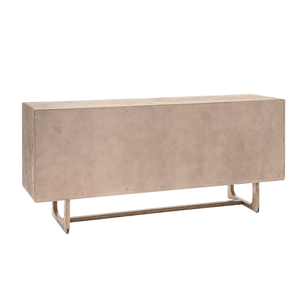 Zyra Smoked Oak Wooden 4 Door Sideboard Furniture