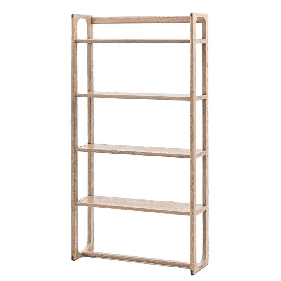 Zyra Smoked Oak Wooden Display Shelving Unit Furniture