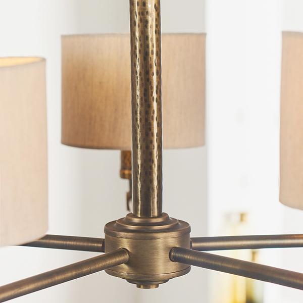 Amayah Bronze Hammered Effect 5 Pendant Ceiling Light Lighting