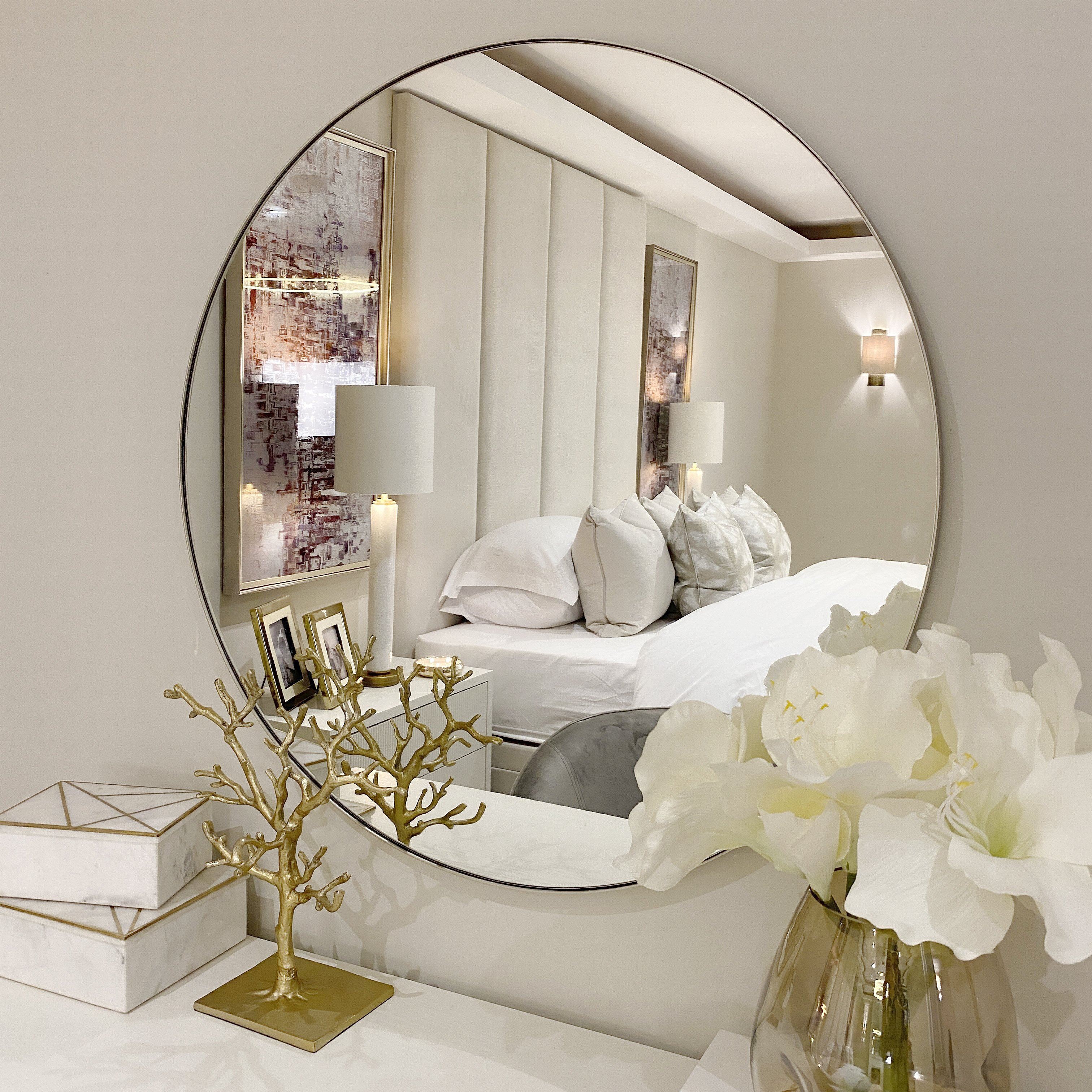Argento Round Champagne Mirror Mirror