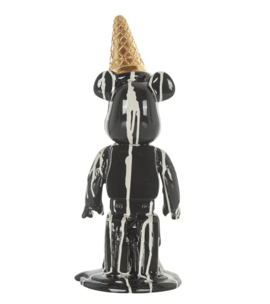 Black Ice Cream Cone Drip Bear Ornament Accessories