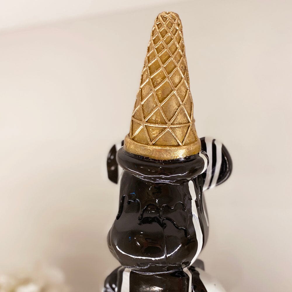 Black Ice Cream Cone Drip Bear Ornament Accessories
