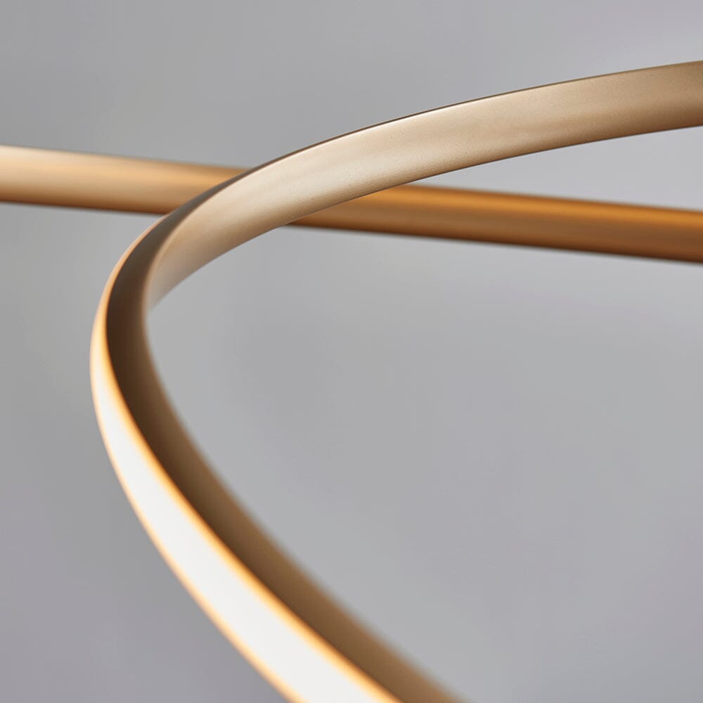 Charlene Large Gold Spiral Pendant Ceiling Light Lighting