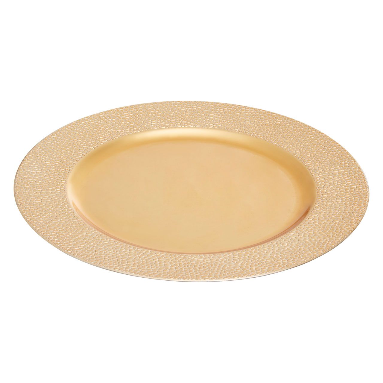 Comet Gold Pebble Effect Charger Plate Kitchen