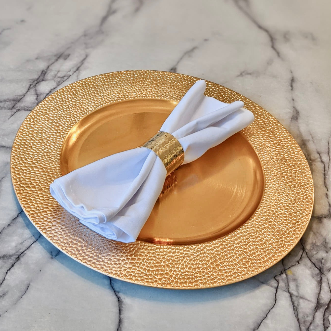 Comet Gold Pebble Effect Charger Plate Kitchen