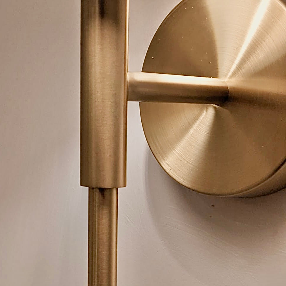 Dulcie Gold Wall Light with White Shade Lighting
