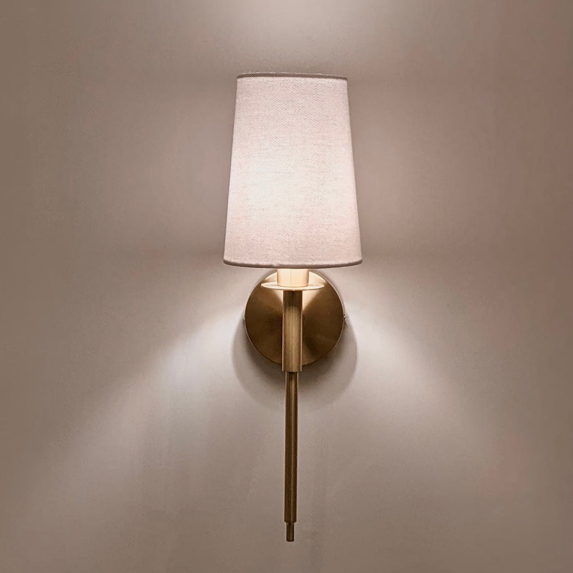 Dulcie Gold Wall Light with White Shade Lighting