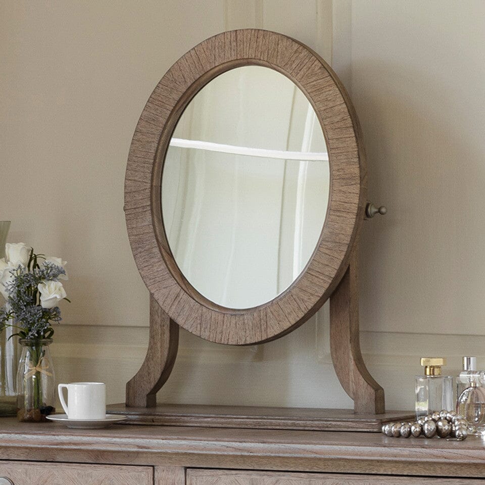 Elysium Natural Wood Dressing Table Mirror Mirror