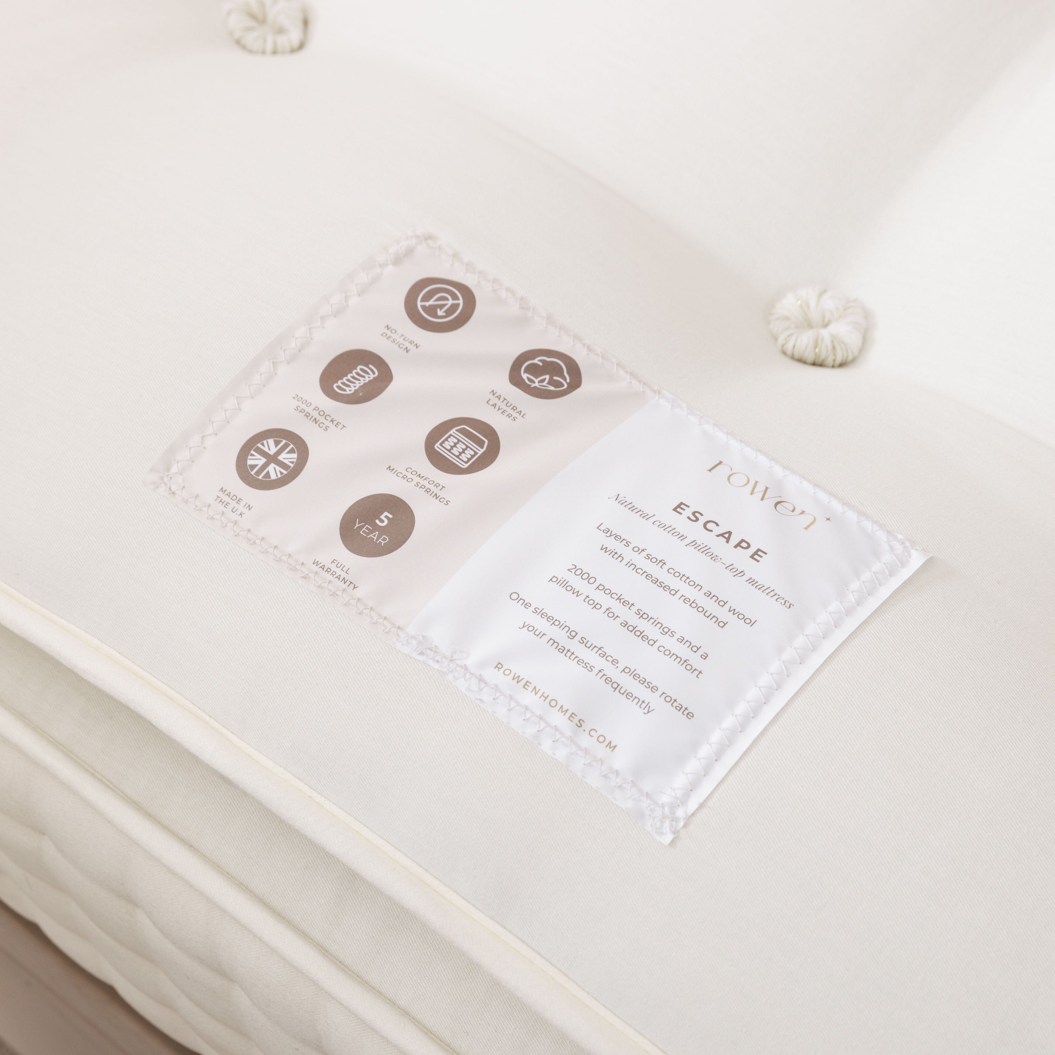Escape Egyptian Cotton Pillow Top Mattress Bed