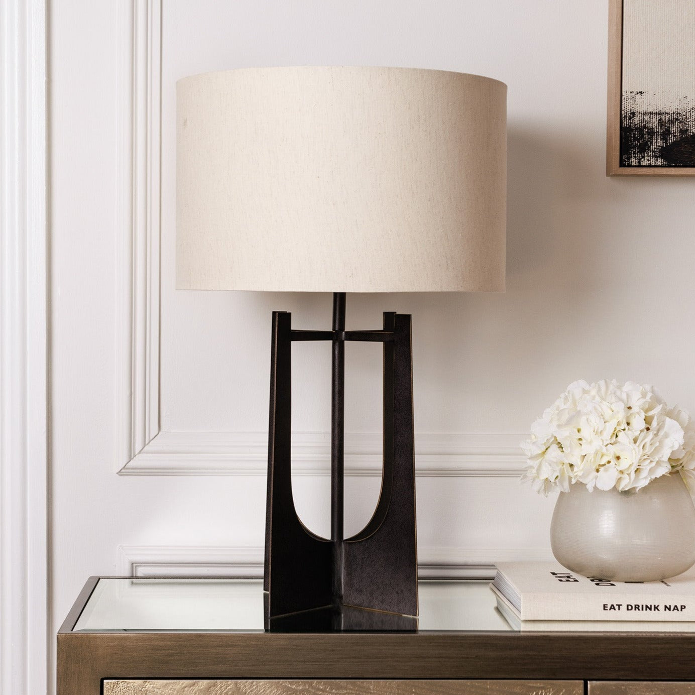 Evelyn Hammered Bronze Table Lamp Lighting