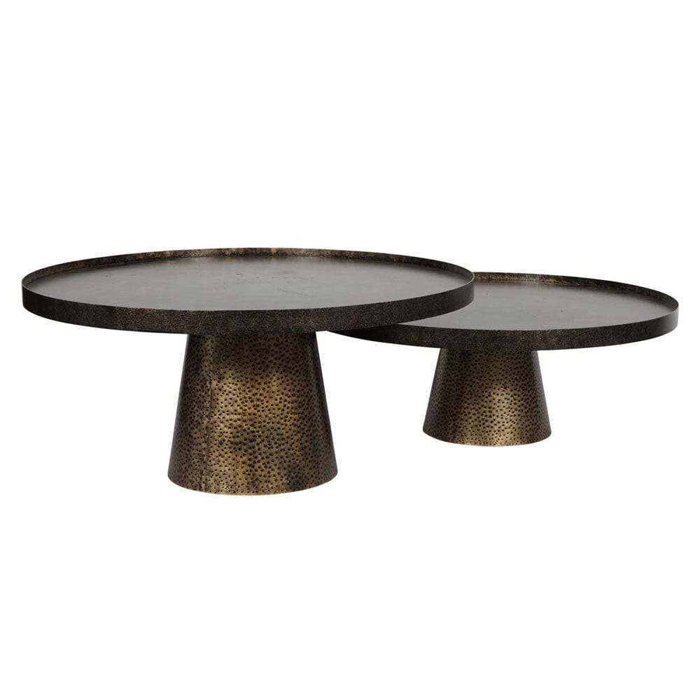 Genesis Antique Gold Hammered Coffee Tables - Set of 2 Coffee Table