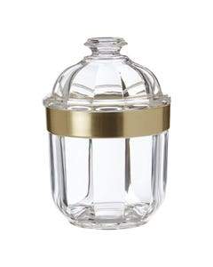 Gianna Small Acrylic Canister with Gold Rim Kitchen
