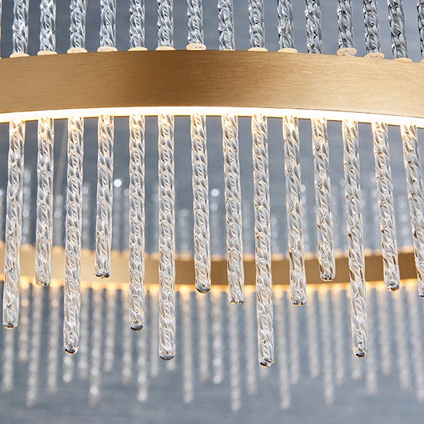Gigi Glass Rod Gold Pendant Ceiling Light Lighting