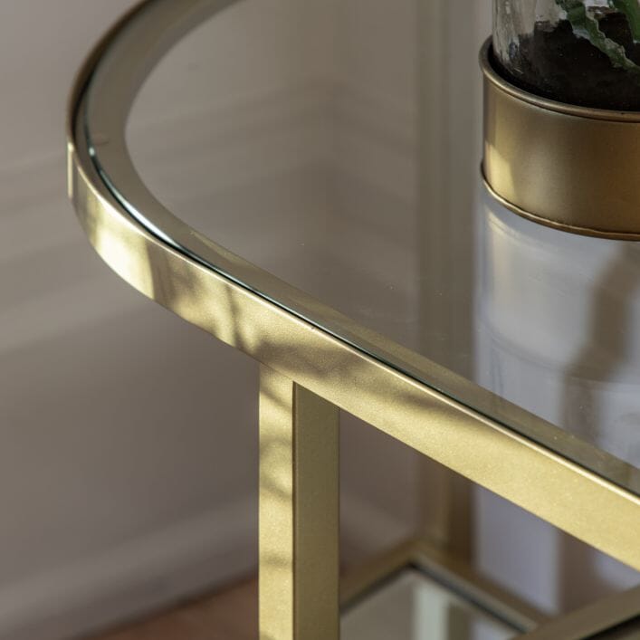 Hamilton Champagne Metal TV Unit Furniture