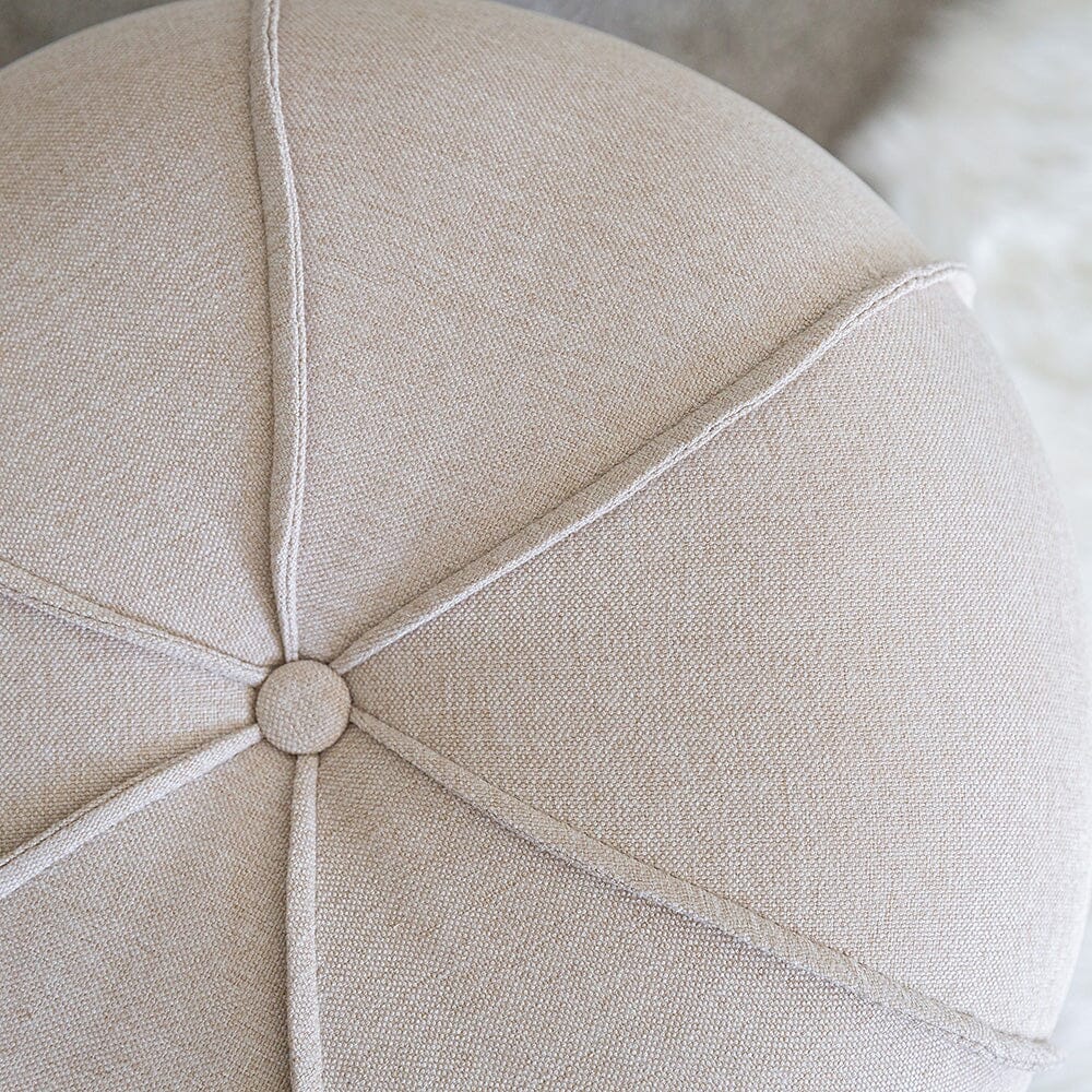 Iris Oatmeal Exposed Seam Stool Sofa