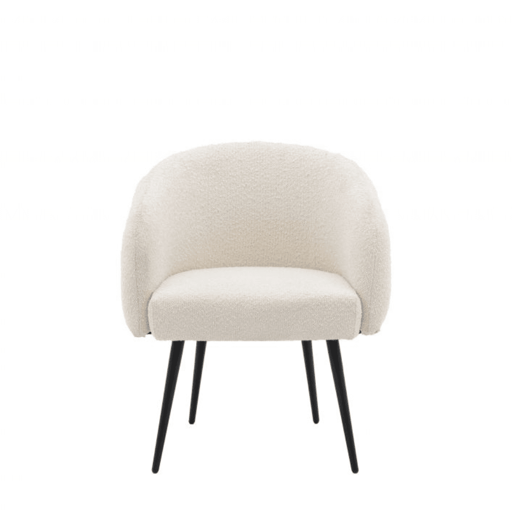 Isola Boucle Cream & Black Accent Chair Chair