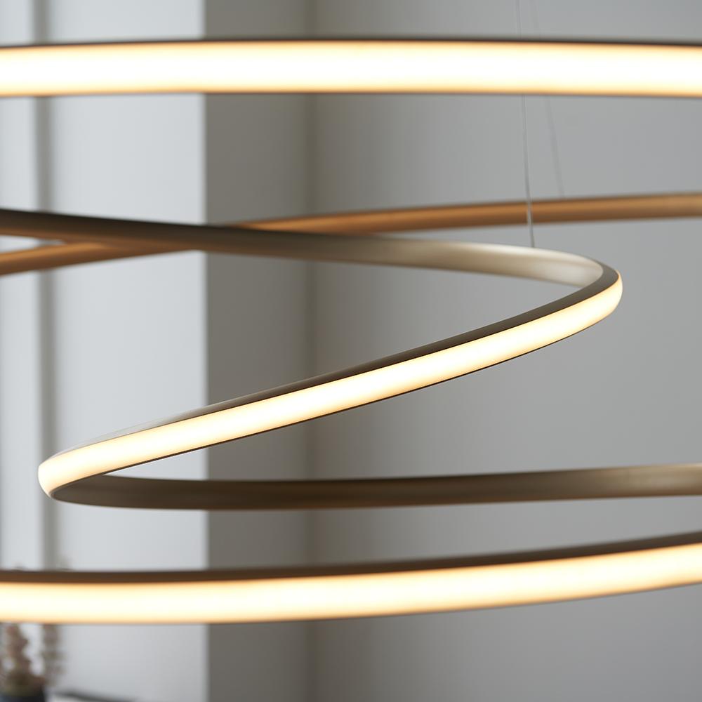 Korrs Gold XL Spiral Pendant Ceiling Light Lighting