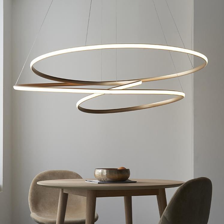 Korrs Gold XL Spiral Pendant Ceiling Light Lighting
