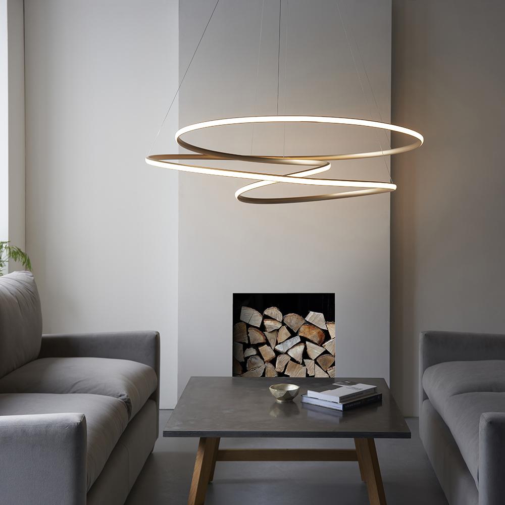 Korrs Gold XL Spiral Pendant Ceiling Light Lighting