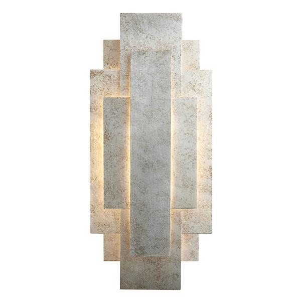 Leora Rectangular Silver Panel Wall Light Lighting
