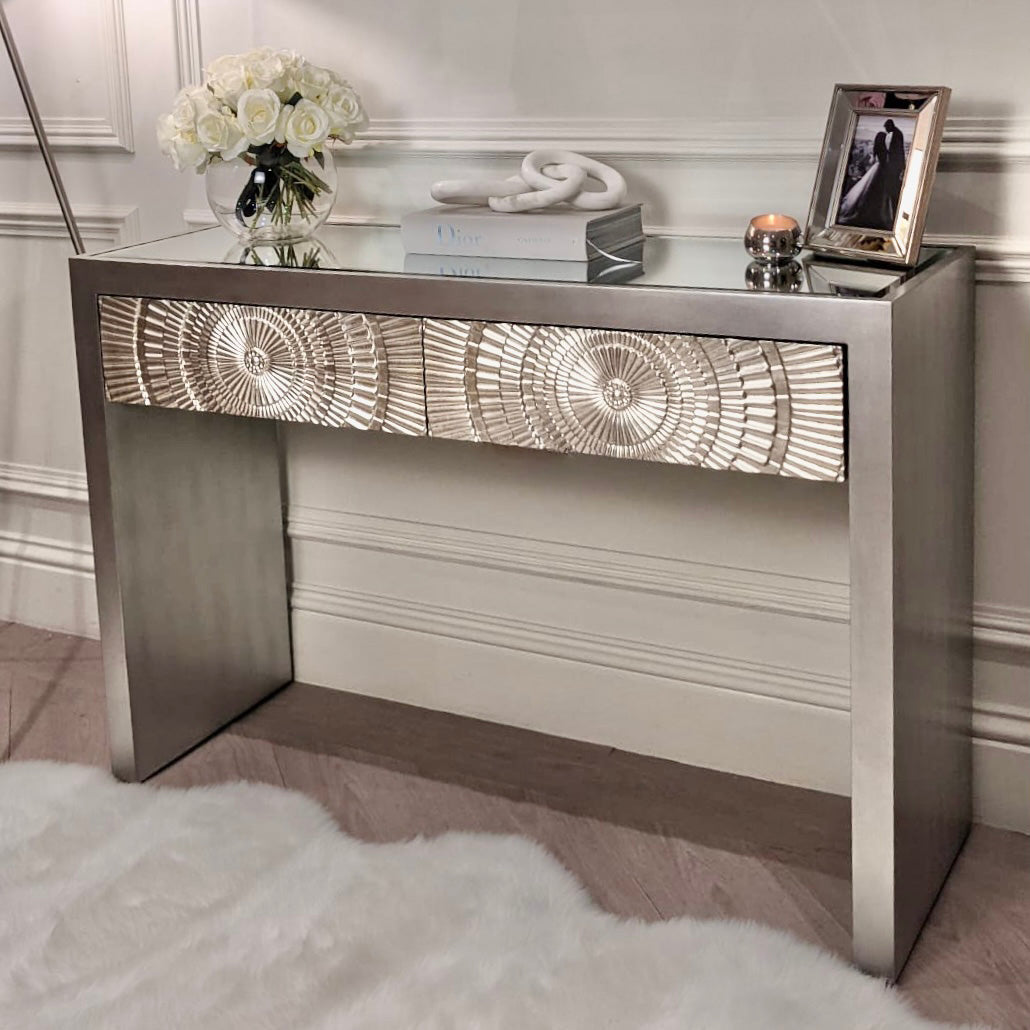 Leverette Silver Premium Console Table Console Table