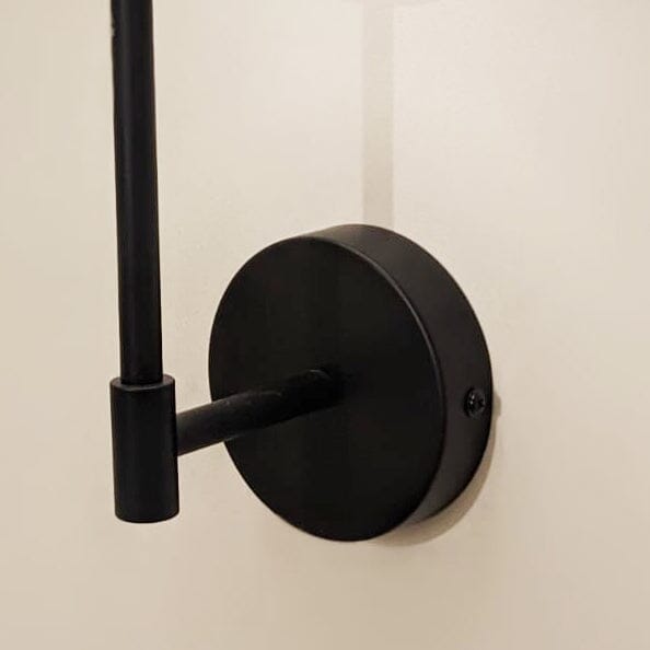 Matira Black Wall Light with White Shade Lighting