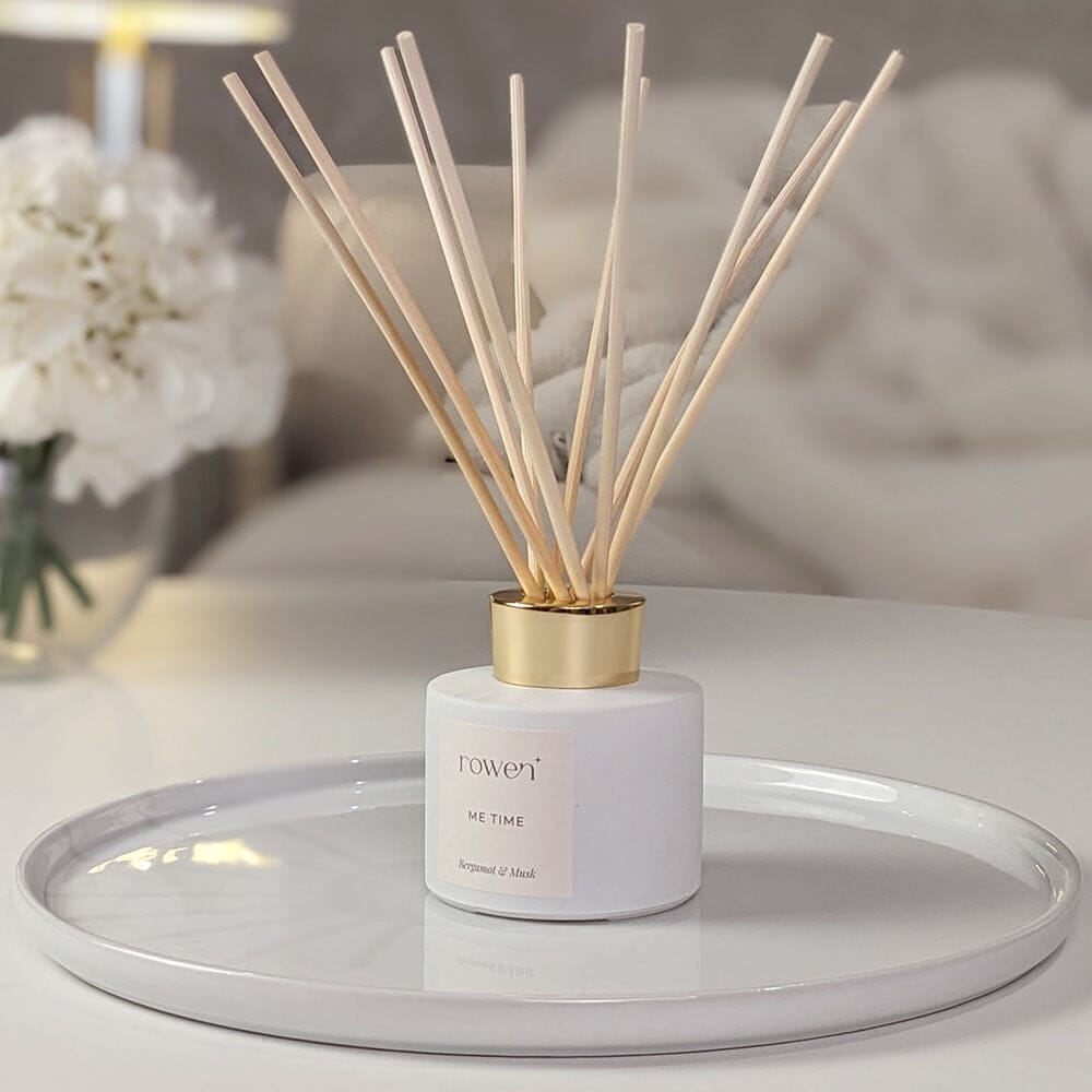 Me Time White & Gold Reed Diffuser - Bergamot & Musk Fragrance