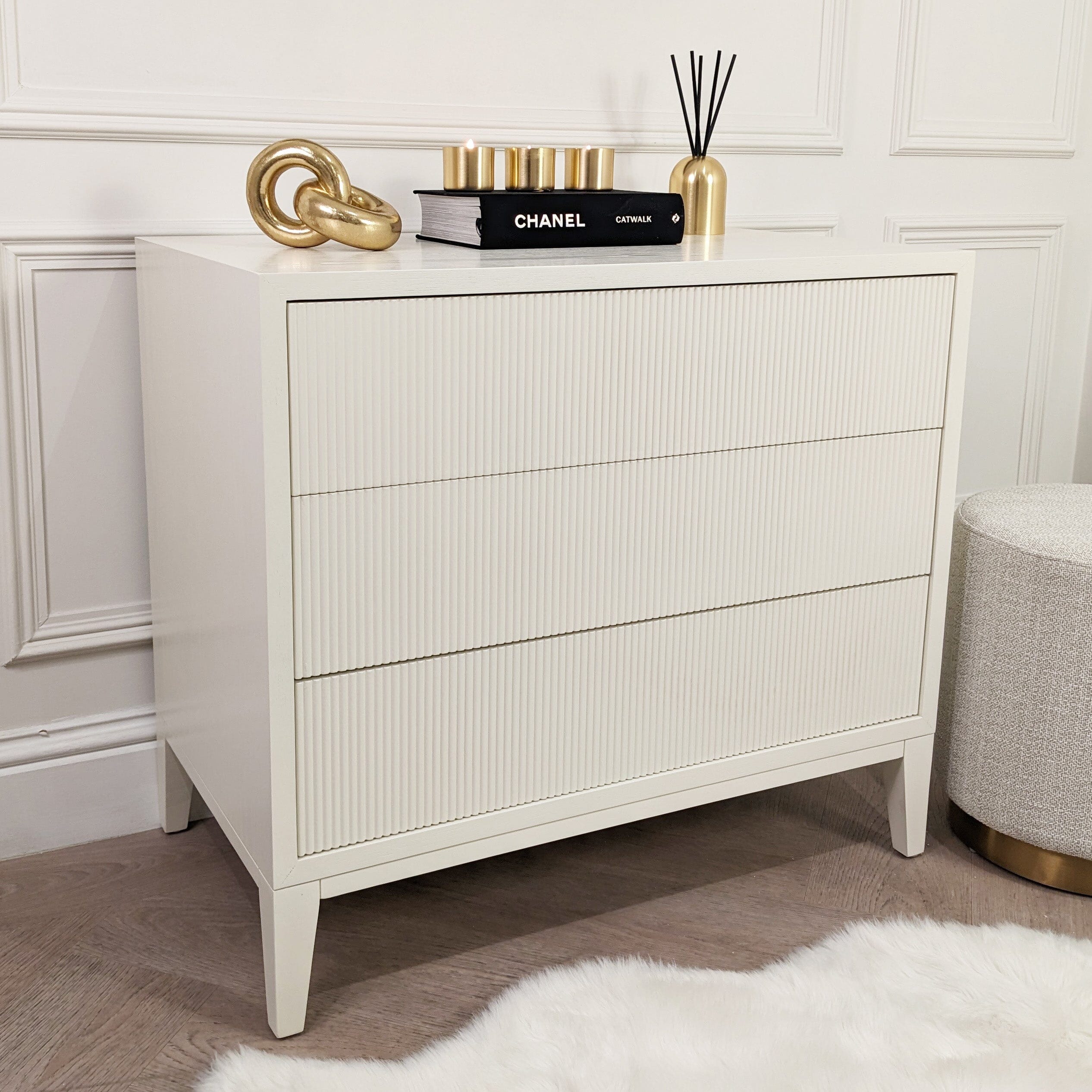 Metropolitan Ivory Premium Chest of Drawers Furniture