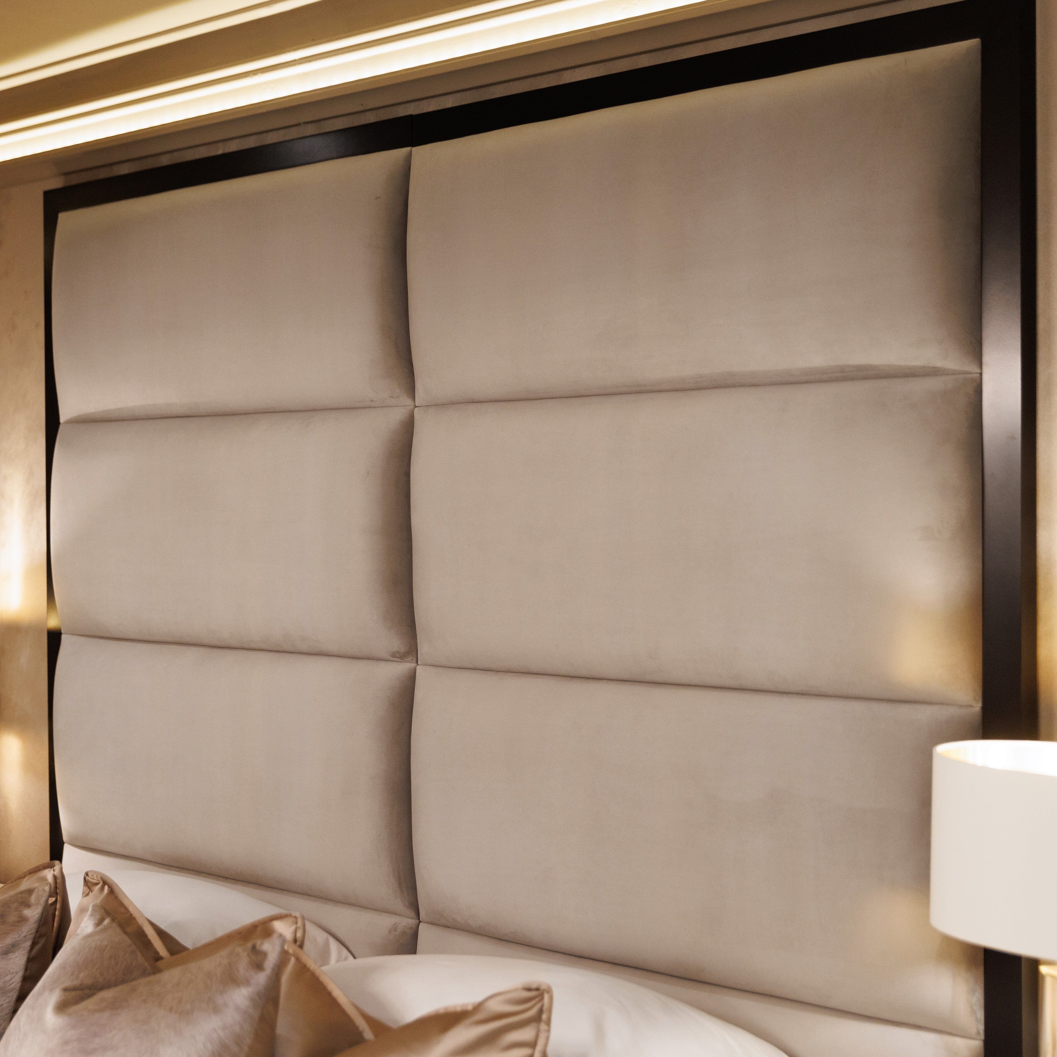 Praline Luxury Velvet Chocolate Box Headboard Made to Order Headboard