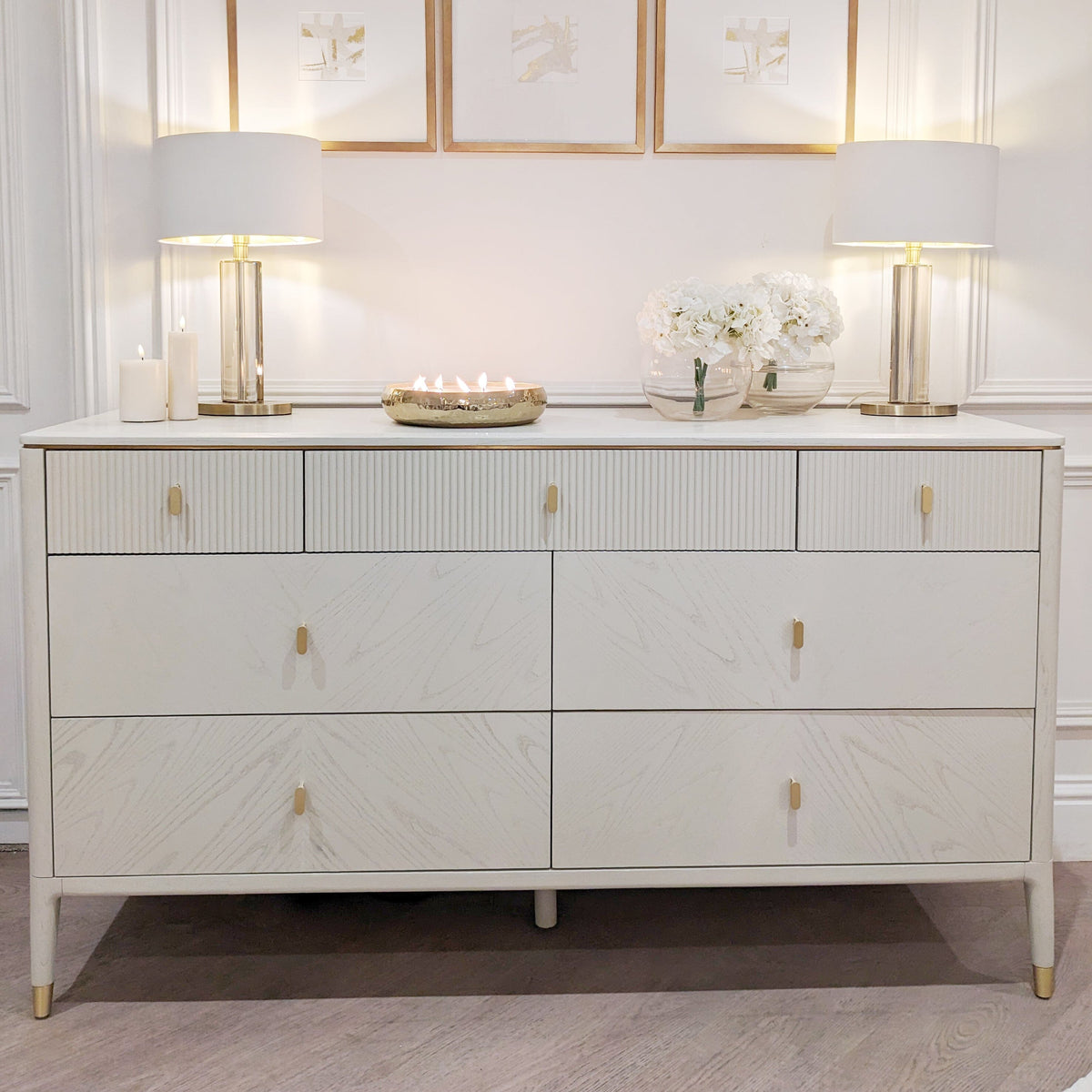 Putney Ivory & Gold Sideboard Sideboard