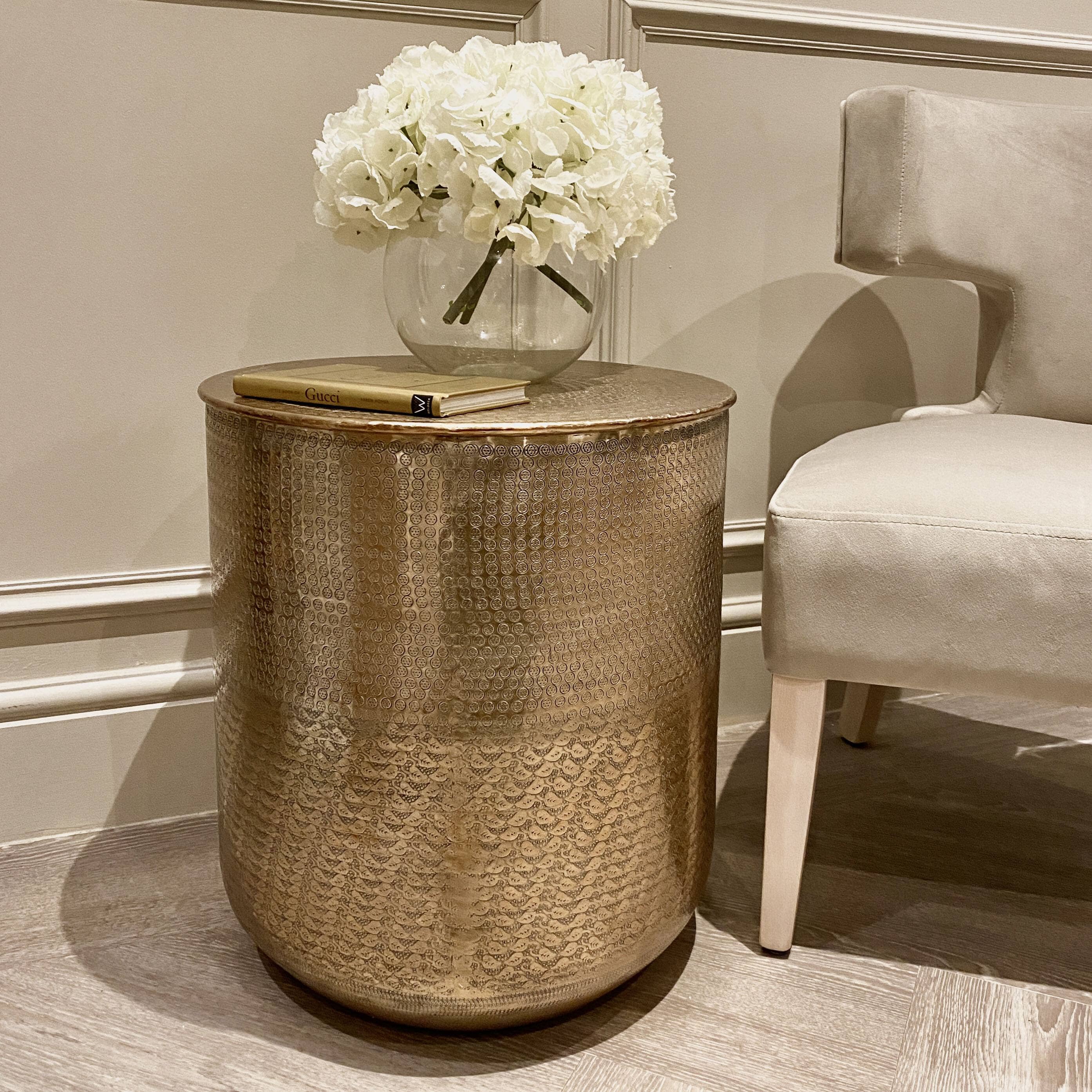 Regent Bronze Gold Side Table End and Side Table