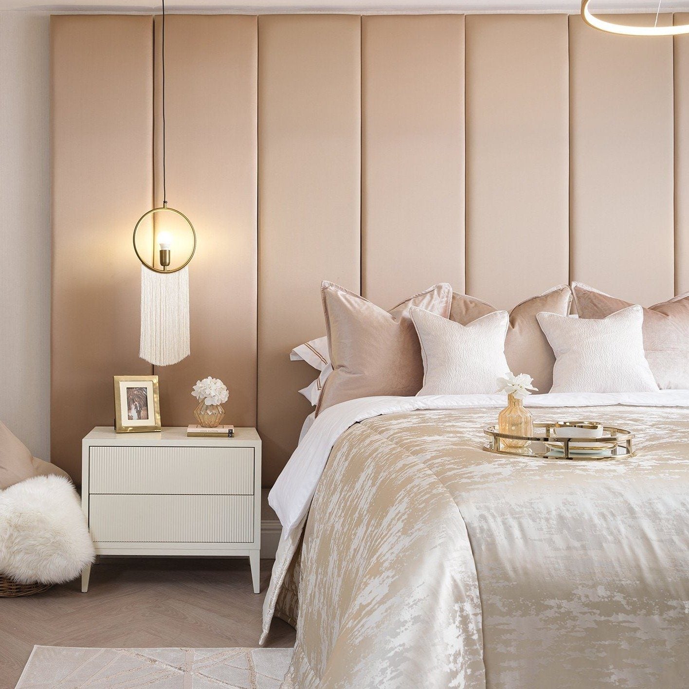 Serena Hazel Satin Fabric Sample Headboard