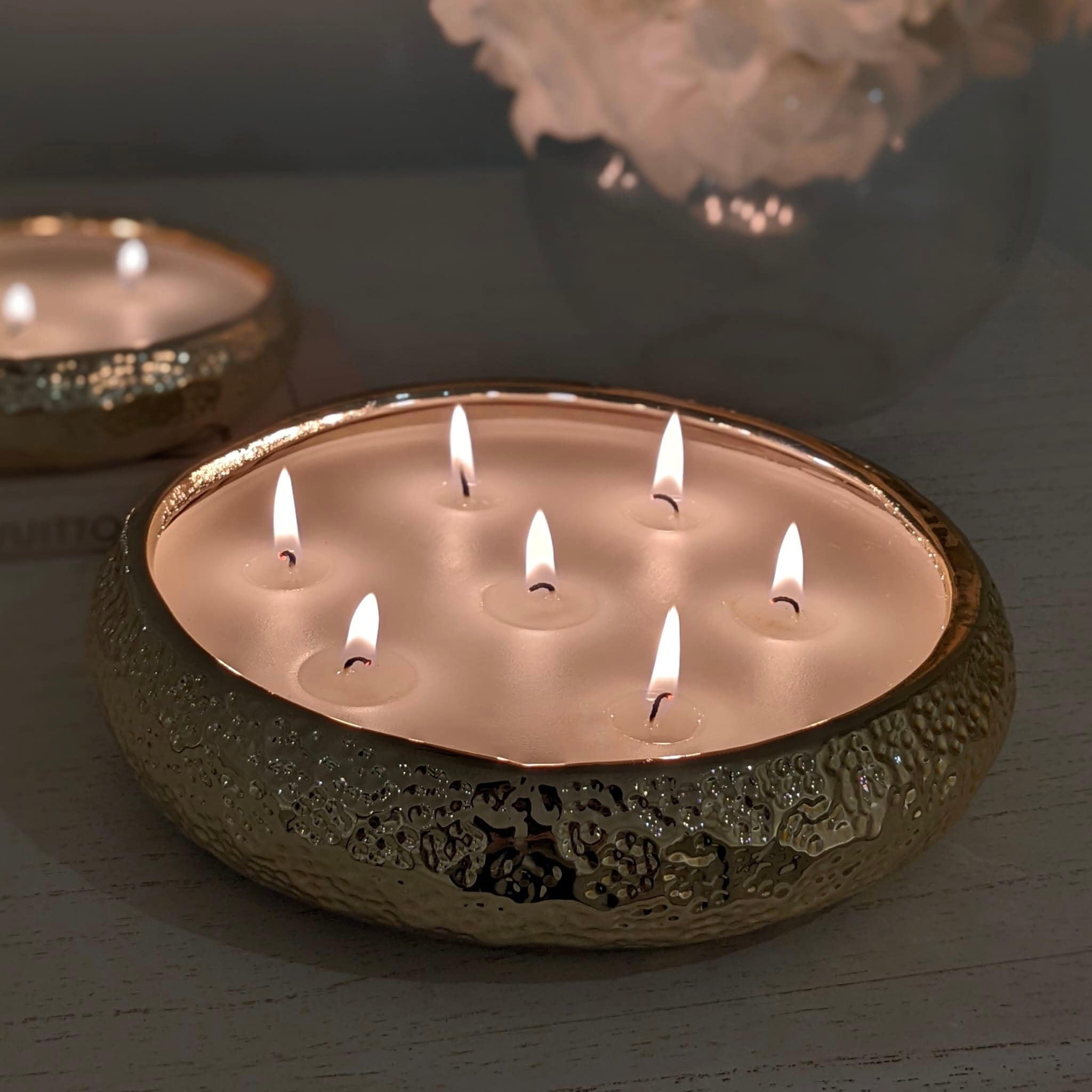 Set of 2 Aeolian Light Gold Candles