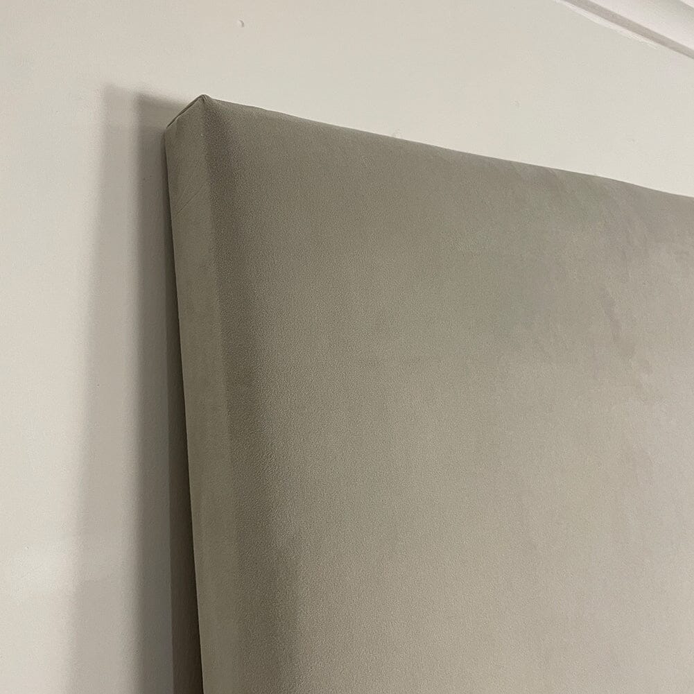 Smoke Grey Velvet Double Width Wall Hanging Headboard Panel - 90cm Made to Order Headboard