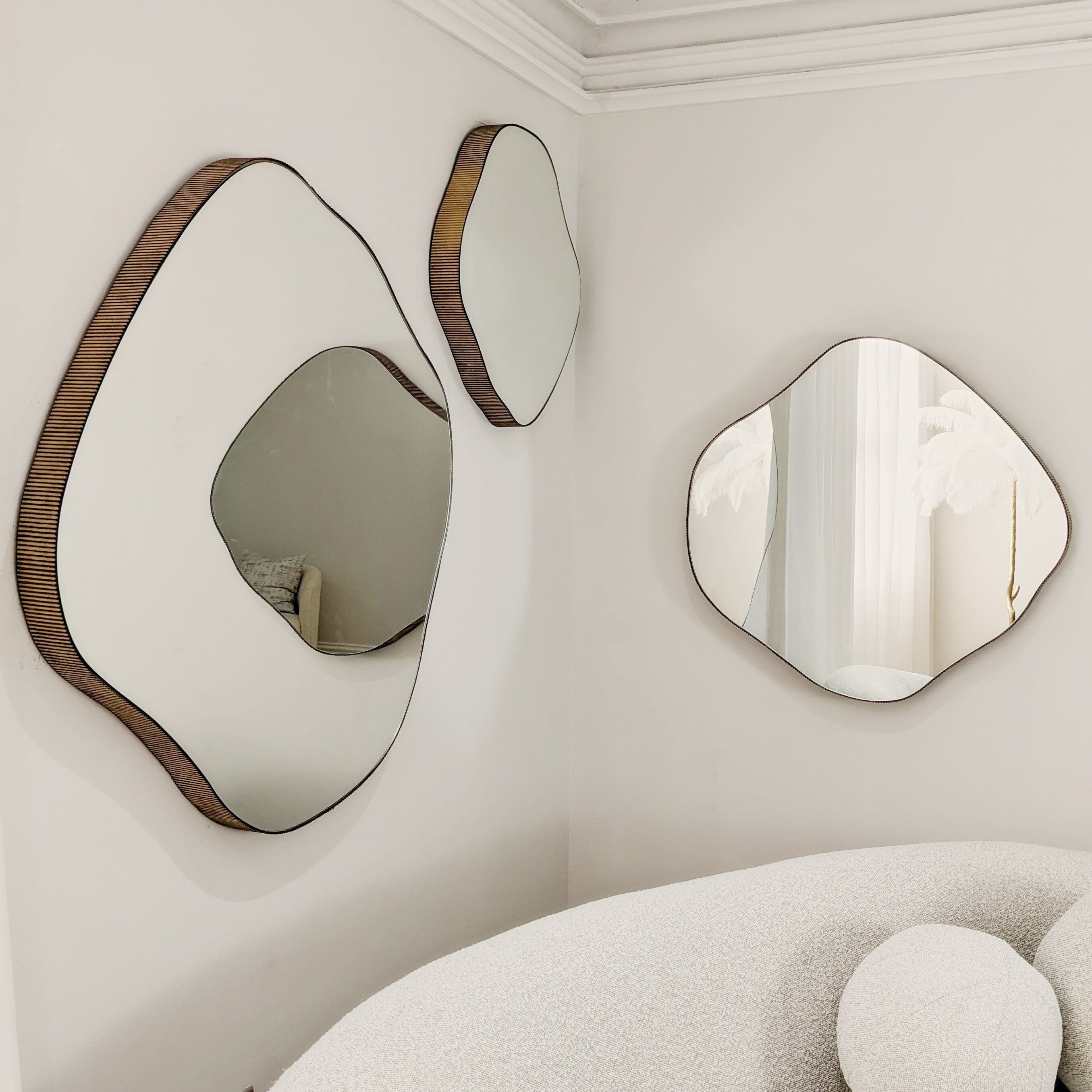 Valore Medium Bronze Abstract Wall Mirror Mirror