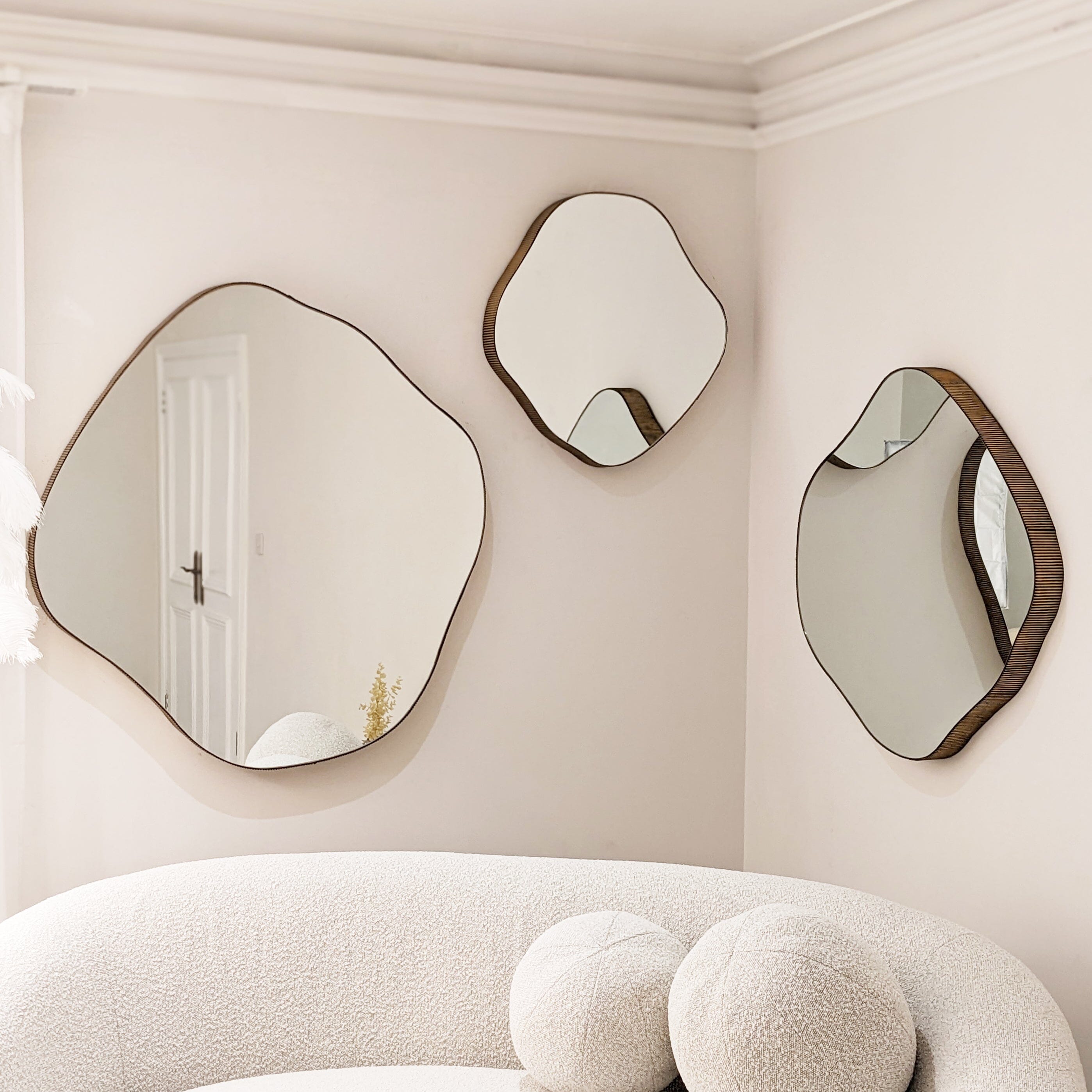 Valore Medium Bronze Abstract Wall Mirror Mirror