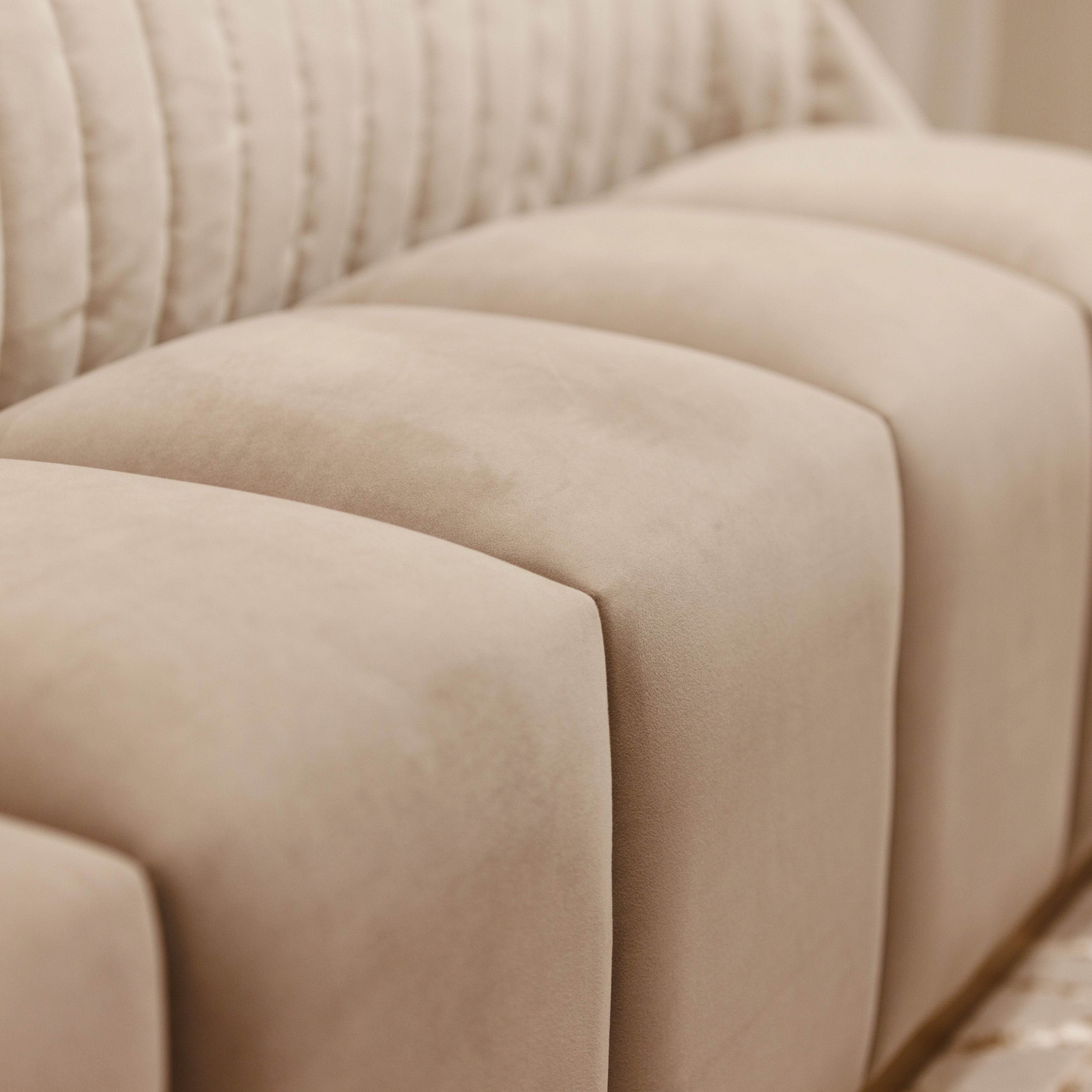 Venus Mink & Gold Premium Upholstered Bench Bench