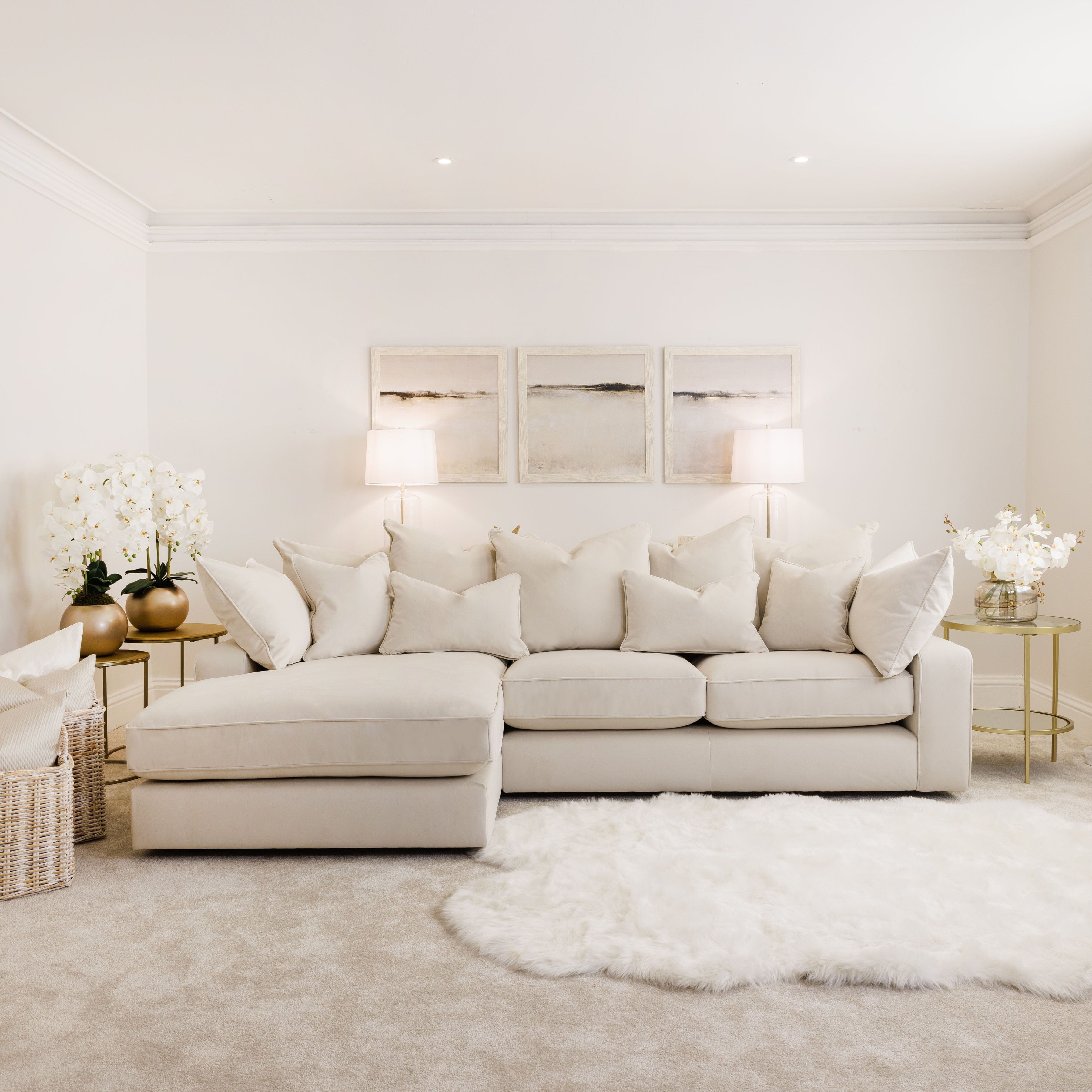 Victoria Cream Sofa Range MTO Sofa