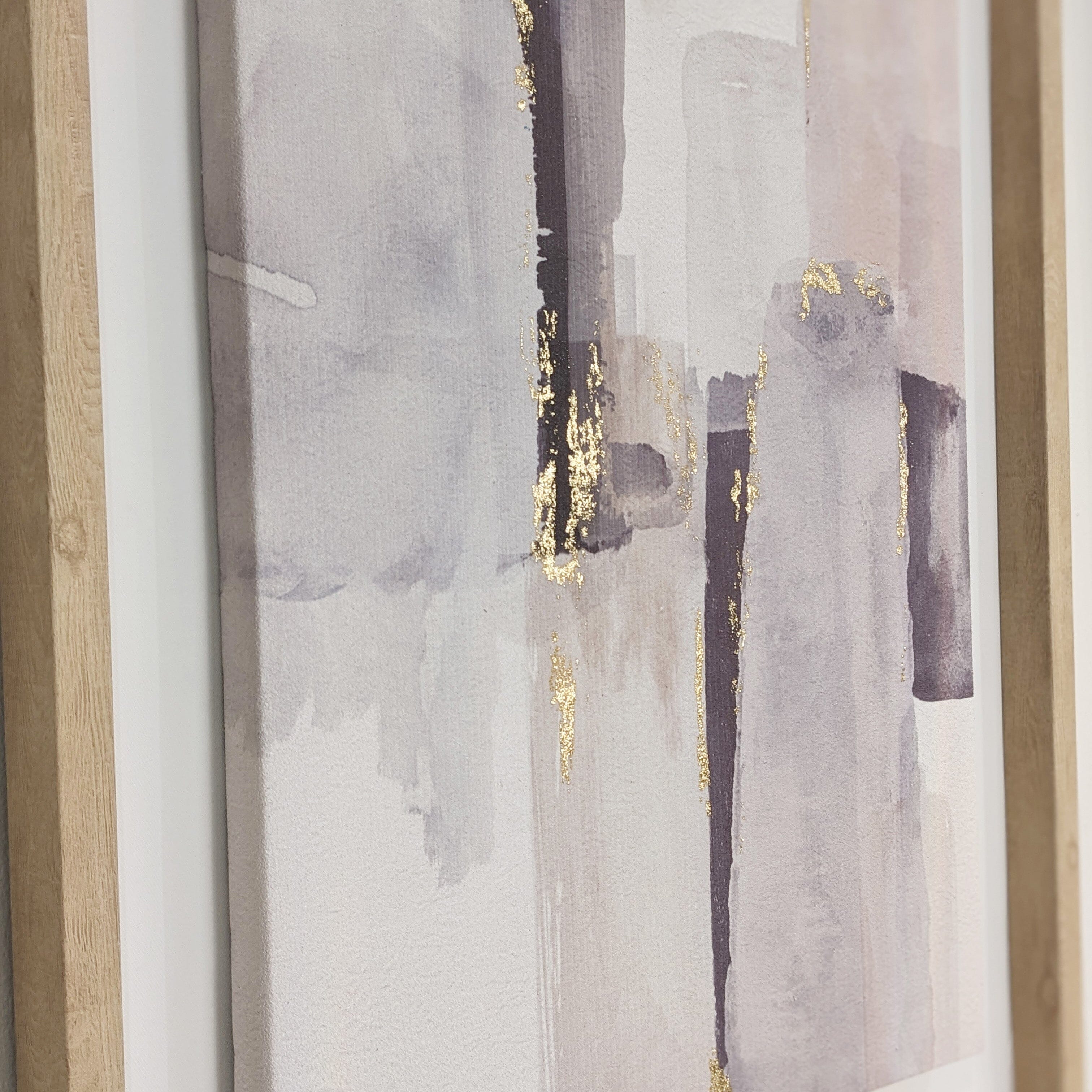 Zayden Abstract Neutral Brush Stroke Wall Art - Set of 2 Art