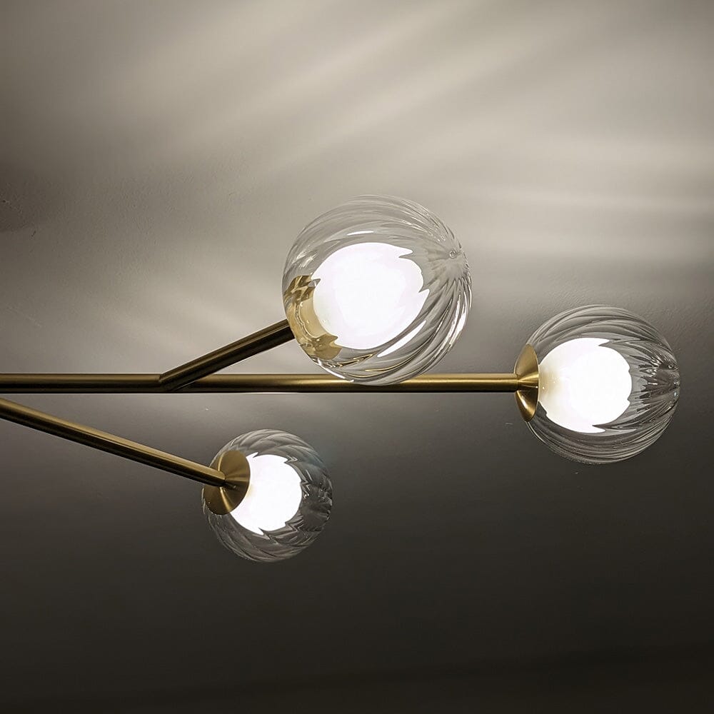 Zayla 6 Light Semi-Flush Brass Ceiling Light Lighting