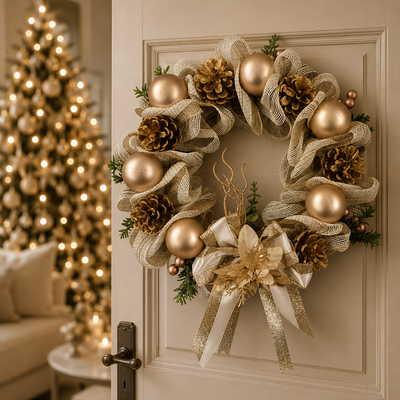 Decorative Neutral Festive Wreath