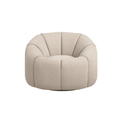 Abella Beige Textured Fabric Swivel Chair Furniture 