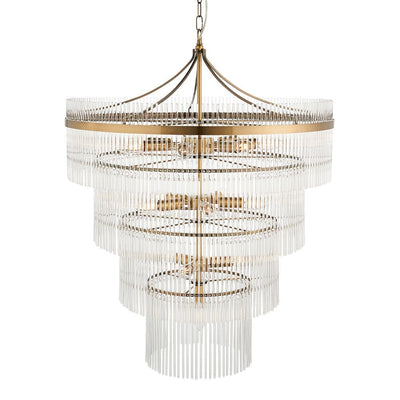 Abella Large Light Gold 16 Light Tiered Pendant Ceiling Light Lighting 