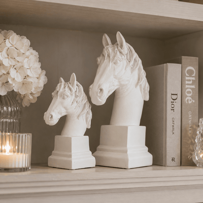 Abella Petite White Horse Head Decorative Ornament Accessories 