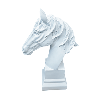 Abella White Horse Head Decorative Ornament Accessories 