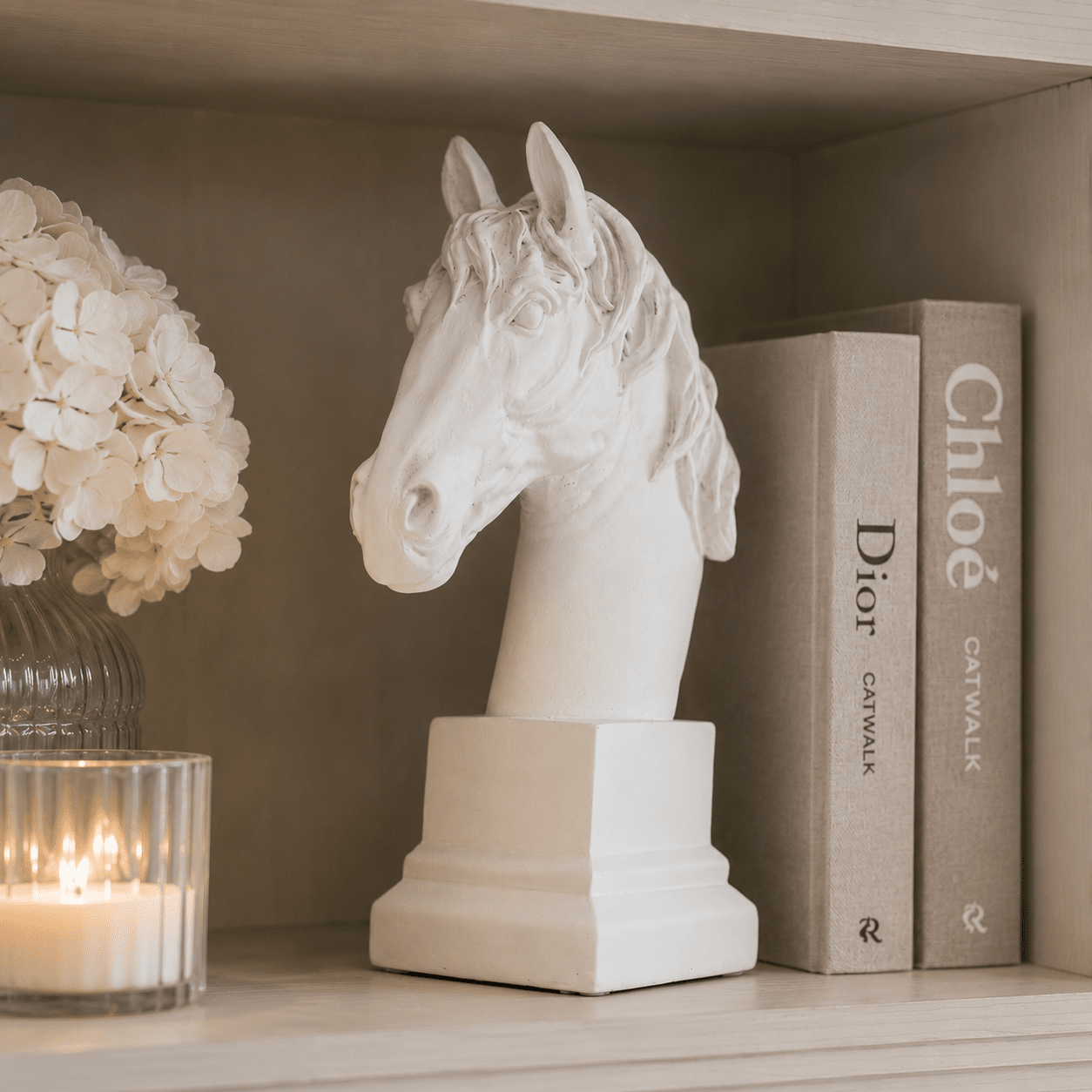 Abella White Horse Head Decorative Ornament Accessories 