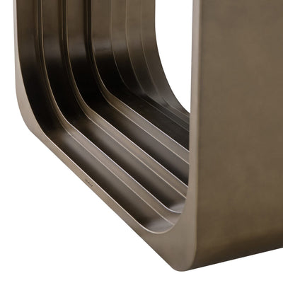 Addie Ligtht Gold Dining Table with Ceramic Top Furniture 